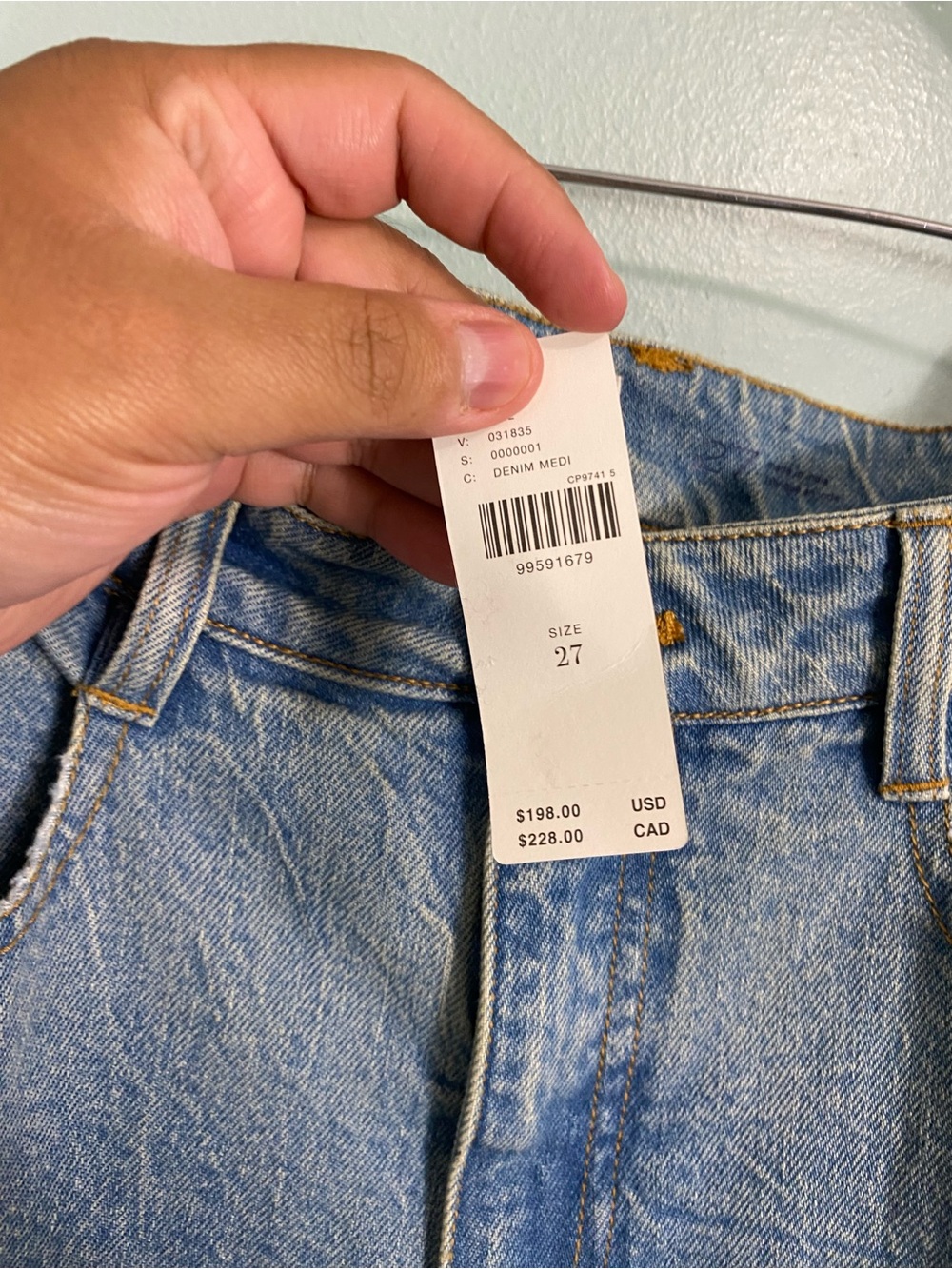 Anthropologie Pilcro Baggy Boyfriend High Rise Quilted Jeans Blue Size 27 - Picture 5 of 7